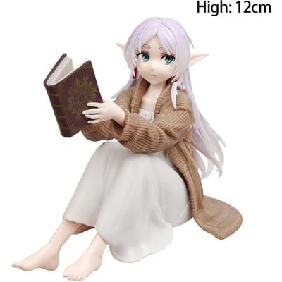 12cm Frieren Beyond Journey's End Anime Actiefiguur Bureau Schattig Nachtkleding Actiefiguur Figuur Collectie Model Poppetje Speelgoed white