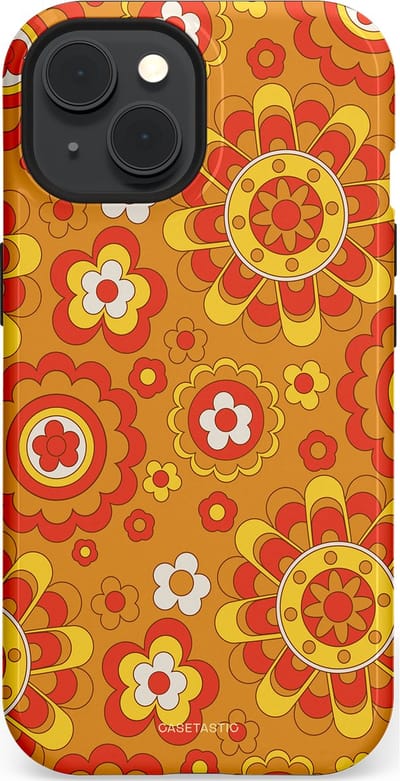 Casetastic Hoesje Geschikt voor Apple iPhone 15 Magsafe - Stijlvolle Beschermende Duo-layer Case - Retro droom