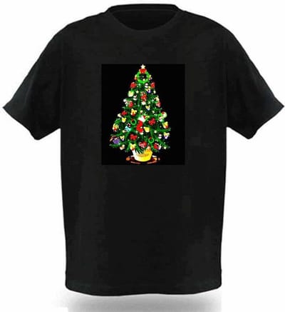 LED Equalizer T-SHIRT Kerstboom 002 - XXS