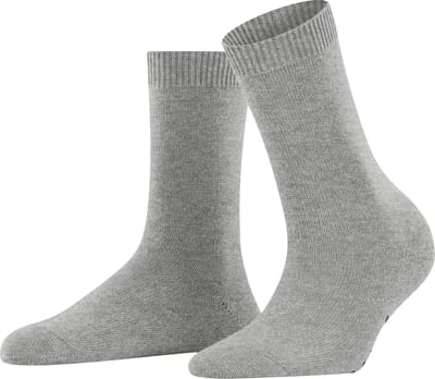 FALKE Cosy Wool eenkleurig wol sokken dames grijs - maat 35-38