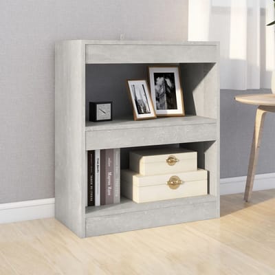 vidaXL - Boekenkast/kamerscherm - 60x30x72 - cm - betongrijs