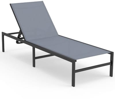 Ligbed - Tuin - Zonnebed - Ligstoel - Loungebed - Weerbestendig - Verstelbaar - Buiten - Opklapbaar - Grijs