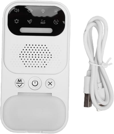 Sound Sleeping Machine, Draagbare Machine voor Witte Ruis met Slimme Geluidsaanpassingen, Wekfunctie, Minimalistische Wekker voor Slaaproutine Kantoor of Klaslokaal