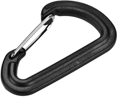 Dailygoods- Karabijnhaak Zwaar Uitgevoerd - 20 Stuks - Kunststof D-Ring - Schroefslot - Multifunctioneel - Duurzaam Materiaal - Klimgesp