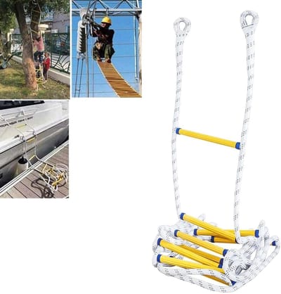 Vluchtladder - Reddingsladder Huishoudladder - Werken op hoogte - Vlamvertragend Antislip - 25 meter