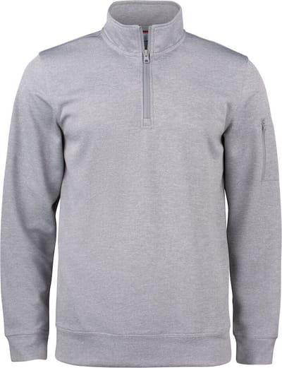 Clique Basic Active Half Zip 021013 - Grijs-melange - XS