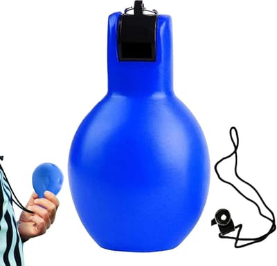 Knijpfluitje - Handfluitje - Hondentraining Scheidsrechter - Handmatige druk geluid - 67x67x128mm - Blauw