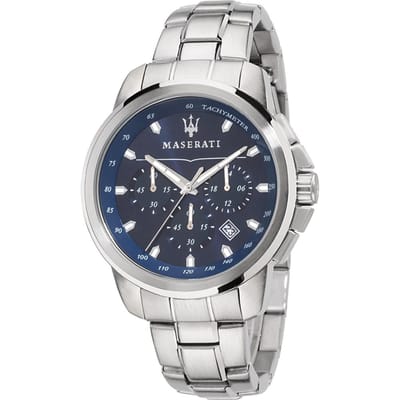 Maserati Successo Bleu Acier Inoxydable Chronographe à Quartz pour Homme avec Date R8873621002 bleu