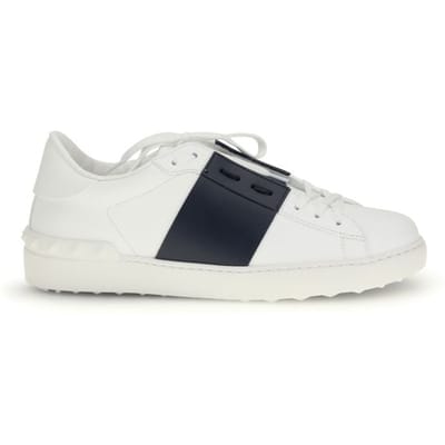 Valentino Garavani Zwarte Kalfsleren Bos Taurus Lage Sneakers