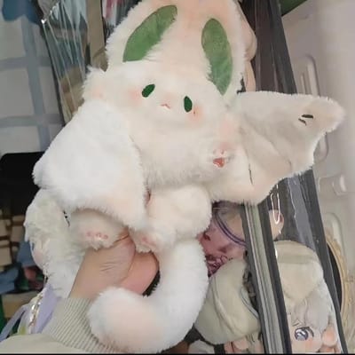 Vleermuis Pluche Speelgoed Manta Schattige Konijn Pop Kawaii Dier Creatieve Pluche Speelgoed Cartoon Knuffels Zacht Kinderspeelgoed Meisje Verjaardagscadeau white