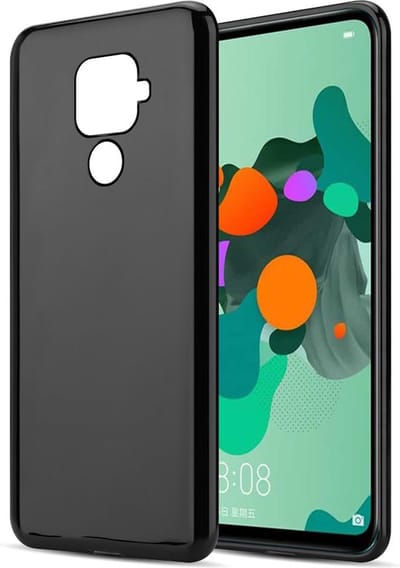 Cadorabo Hoesje geschikt voor Huawei MATE 30 LITE in ZWART - Beschermhoes gemaakt van flexibel TPU Silicone Case Cover