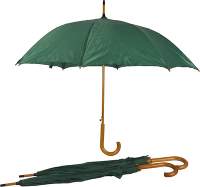 Paraplu 3 stuks - Set van 3 Groene Automatische Opvouwbare Paraplu's voor Volwassenen | Sterk, Stijlvol en Waterdicht| 102cm Diameter - Met Houten Stok en Handvat