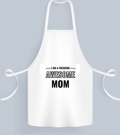 Akyol - i am a freaking awesome mom Keukenschort - Mama - de meest geweldigste moeder - moeder cadeautjes - moederdag - verjaardagscadeau - verjaardag - cadeau - geschenk - kado - gift - moeder artikelen - 82 bij 71 cm