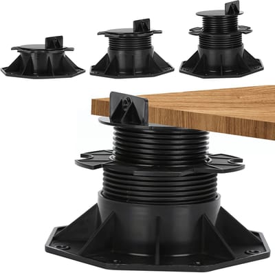 Verstelbare Terrasdragers Set (20 Stuks) voor Onderbouw Terras, Vlonder en Tegels | 60-140 mm Hoogte