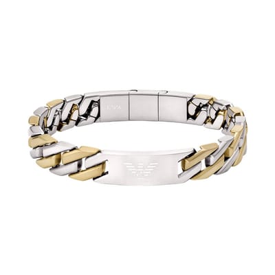 Emporio Armani EGS3314040 Heren Armband (sieraad) 19.50 cm - Zilverkleurigkleurig/Goudkleurigkleurig