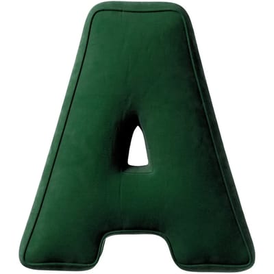 Kussen letter a Yellow Tipi Posh Velvet