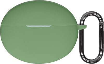 kwmobile cover voor oordopjes case - geschikt voor OnePlus Buds 4 - Trendy beschermhoes draadloze oordopjes in matcha groen