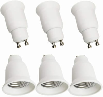 6-delige GU10 naar E27 Lampvoet Adapter voor LED Lampen, Verlichting en Thuisgebruik