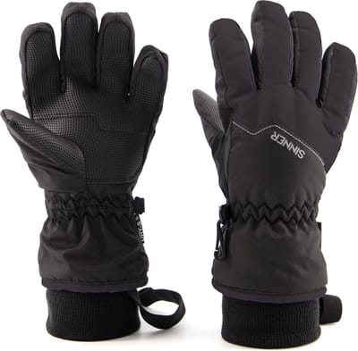 SINNER Phoenix - Handschoenen - Zwart - Unisex/ Kids - Maat 5-6 jaar