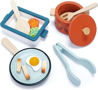 TENDER LEAF Playing - Potten En Pannen - Met Accessoires - Hout - 3 Jaar