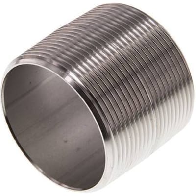 R 2'' RVS Dubbele Pijpnippel 20 Bar DIN 2982 - 50mm - FL2S-M-ST-200R-50L