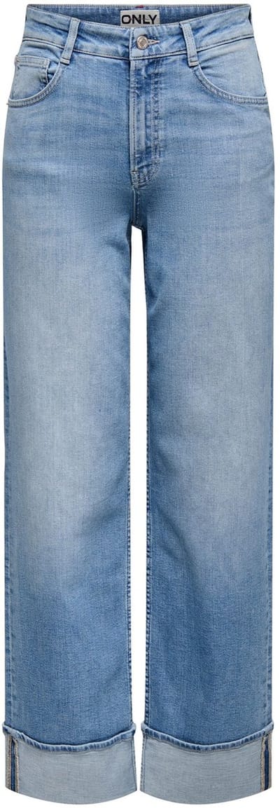 ONLY - ONLMERCER HW WIDE FOLD UP DNM REA330NOOS - Meisjes - Jeans