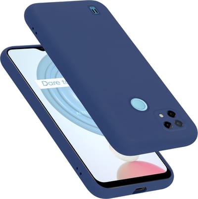 Cadorabo Hoesje geschikt voor Realme C21 in LIQUID BLAUW - Beschermhoes gemaakt van flexibel TPU silicone Case Cover