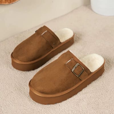 Warme Dames Winter Pantoffels Maat 39 met Pluche Voering – Comfortabele en Geluiddempende Instap Huisschoenen voor Binnengebruik