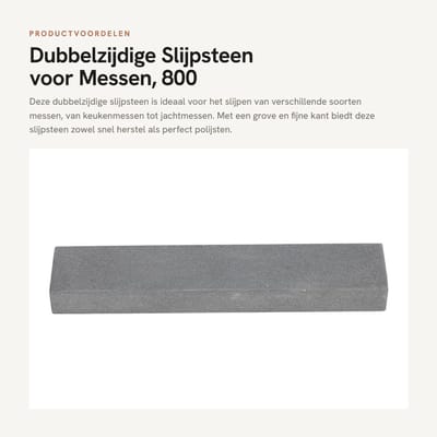 Dailygoods- Slijpsteen Dubbelzijdig 800 Grit - Slijpsteen voor Messen - Draagbare Slijpsteen - Boorcarbide - 10x2x1cm - Duurzaam Materiaal
