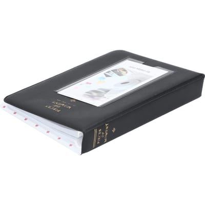 3in 64 Vakken Foto Kaart Opbergkoffer Mini Fotoalbum voor Fujifilm Instax mini 9Zwart zwart