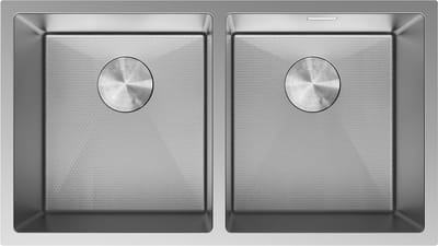 Mexen Binox stalen gootsteen met 2 kamers 800 x 450 , inox HC - 6421802000-01HC