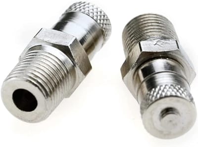 SnelShoppen - 2 x 0.3 cm BSP, BSPT, Schrader Tank Ventiel, 25 mm Wiel Luchtcompressor, 500 psi, 35 bar, 1/8 inch, Voor Auto, Motor en Watertank