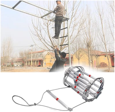 Vluchtladder Aluminium - Noodtrap Brandladder - Snelle Evacuatie - Hoge Draagkracht - 8 Meter Lengte