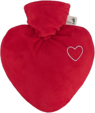 Warm water kruik Rood hartjes vorm - 1000 ml - kunststof - Valentijnsdag - Liefde thema - cadeau geliefde