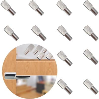 EXCITAT 24 stuks - Plankdrager - Pingpongbordsteunstang - Planksteunpennen - Geschikt voor alle meubels - 5*19mm - Zilver