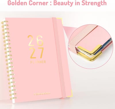 Academische planner 18 maanden 2025-2026, grote week- en maandplanner met hardcover