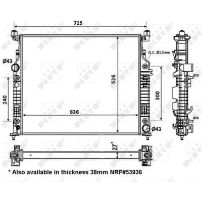Radiator, motorkoeling NRF 56074
