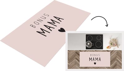 Keukenloper - Loper keuken - Quotes - Spreuken - Bonus Mama - Moeder - 120x60 cm - Keukenloper vinyl