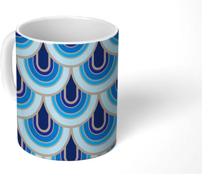 Mok - Koffiemok - Retro - Patronen - Art Nouveau - Mokken - 350 ML - Beker - Koffiemokken - Theemok