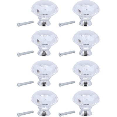 8 Stuks/Sets 40mm Kristalglas Deurknoppen Lade Kast Meubels Keuken Handgreep Deurbeslag