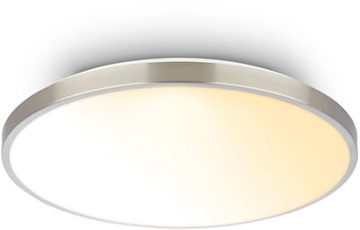 BRILONER Competo – LED Plafondlamp – dimbaar met afstandsbediening – CCT kleurtemperatuur – nikkel mat decoratieve rand – Ø38 cm