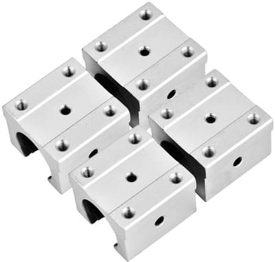 Dailygoods - SBR16UU - Aluminium Lineaire Lagers - Corrosiebestendig - 16mm - Precisie Roller - Geschikt voor Router - 4 Stuks