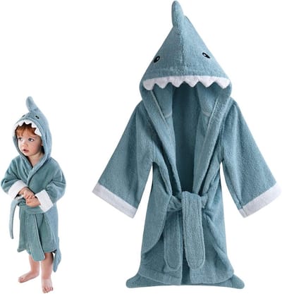 Schattige dieren baby badjas met capuchon - zachte handdoeken en babywrap voor comfort en warmte