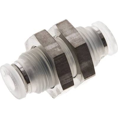 4mm PA Insteekfitting Schotdoorvoer EPDM/PTFE