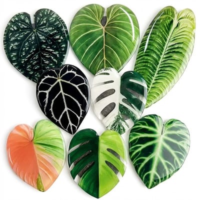 Groene tropische blad koelkast magneten set van 8 stuks – decoratieve whiteboard magneten met realistisch plantenblad design voor keuken en kantoor