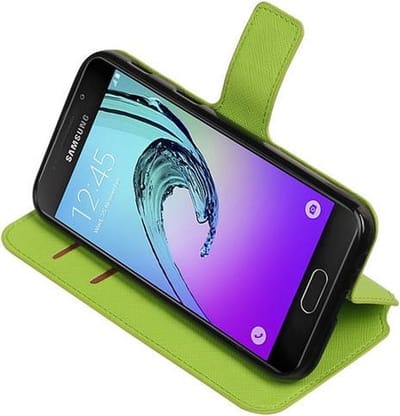 Groen Samsung Galaxy A5 2017 TPU wallet case booktype hoesje HM Book