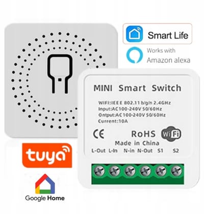 Slimme WiFi Relais Schakelaar voor Stopcontact/Wandcontactdoos - 16A