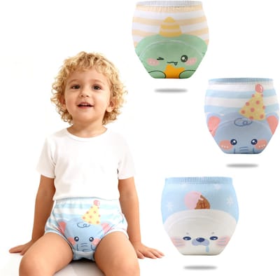 Zindelijkheidstrainingbroekjes - 6 stuks - L - Maat 110 - Vanaf 15 maanden - Geschikt voor 13-20 kg - Herbruikbaar - Trainingsbroekjes voor baby's en peuters - Waterdichte en ademende trainingsbroekjes - Luiervrije broekjes