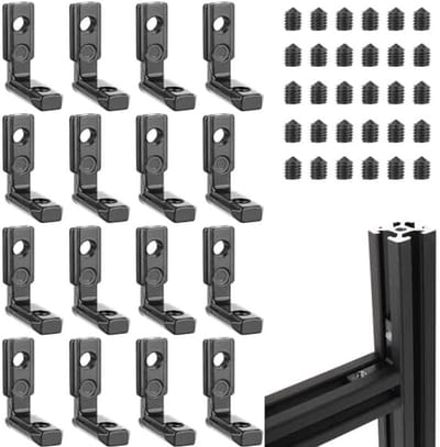 T-groef binnenhoek 16 stuks 90° L-vorm klemmen voor aluminium profielen