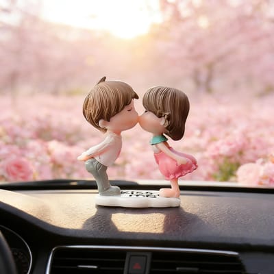 Ornements Mignons Couple Figurines d'Action Ballons Pour Tableau de Bord de Voiture Décoration de Voiture Mignon Dessin Animé Couples Ornement d'Action